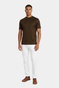 Luxe Glanzend Donkerbruin T-shirt