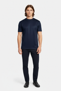 Luxe Glanzend Blauw T-shirt