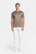 Luxe Glanzend Taupe T-shirt