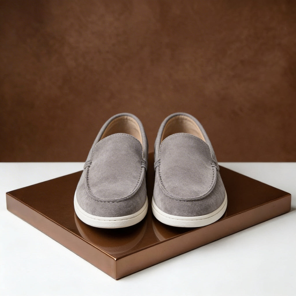 LIGHT GREY LOAFERS
