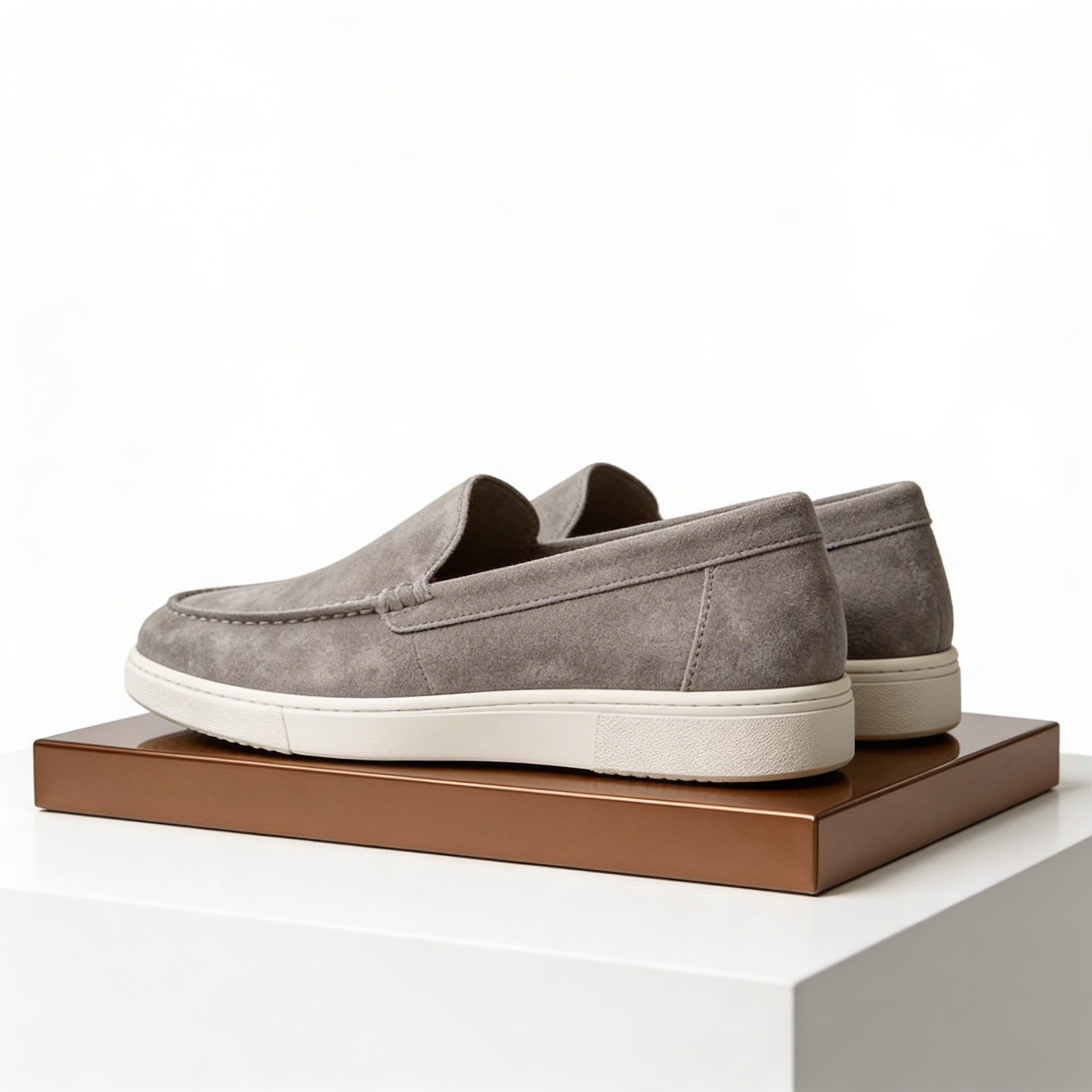 LIGHT GREY LOAFERS